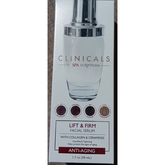 Clinicals By Spa Scriptions Lift & Firm Facial Serum 1.7oz Anti-Aging - Picture 1 of 6
